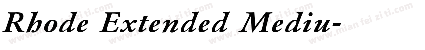 Rhode Extended Mediu字体转换